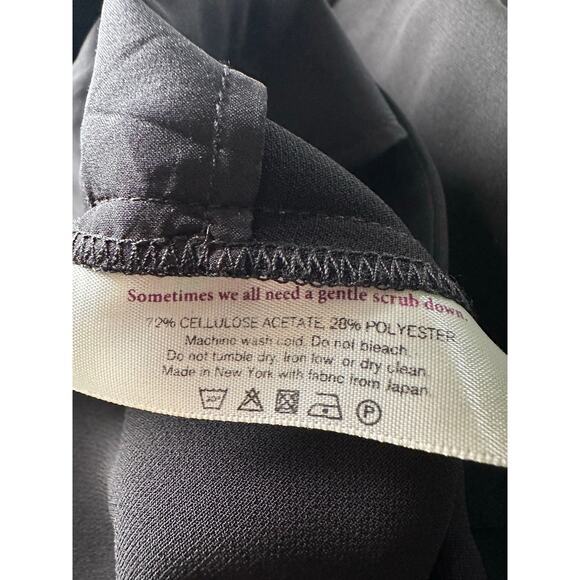 MM Lafleur Black Trouser Slacks Relaxed Straight Leg Sz 6 Adjustable Hem Career - Picture 12 of 13